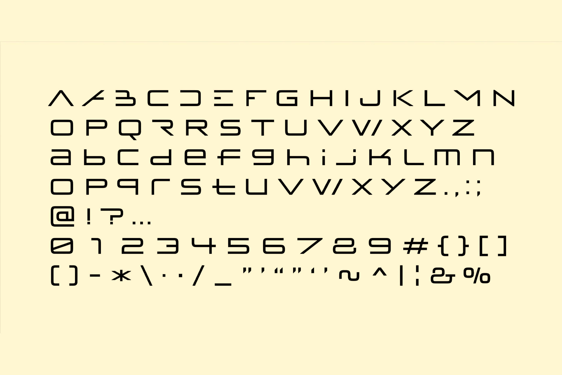 Melete Space Typeface