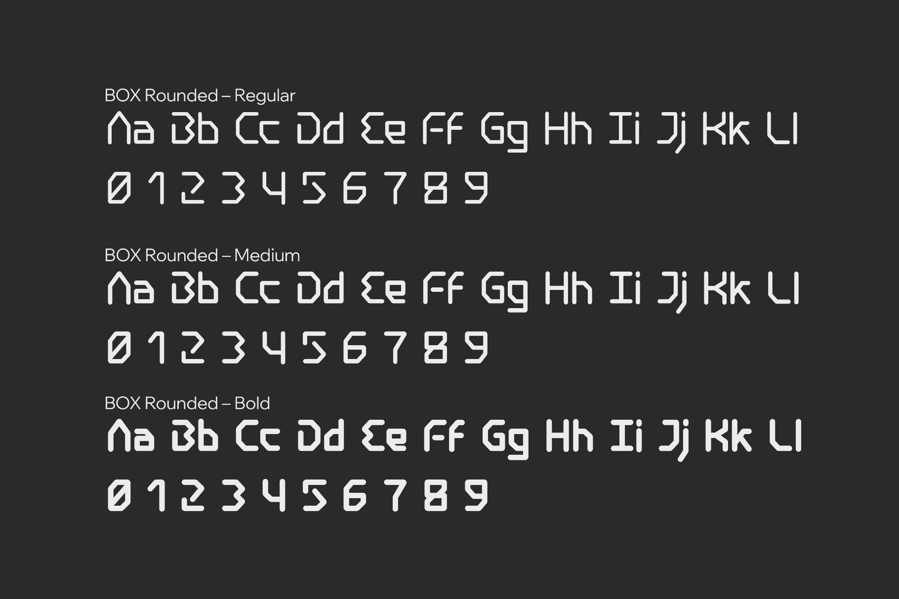 Box Space Font Family