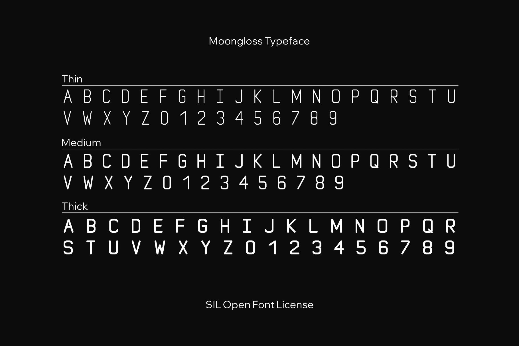 Moongloss Typeface