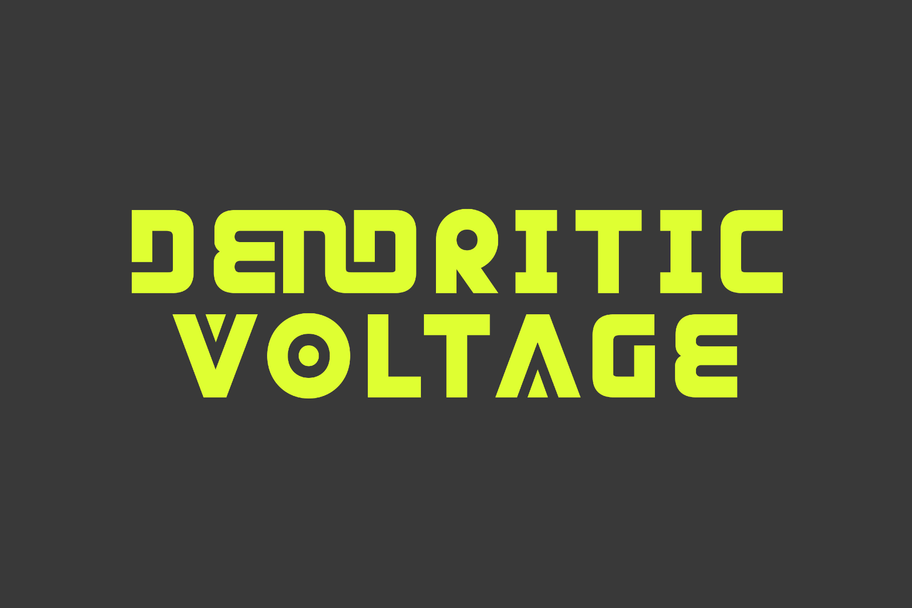 Dendritic Voltage - Sci-Fi Alien Font