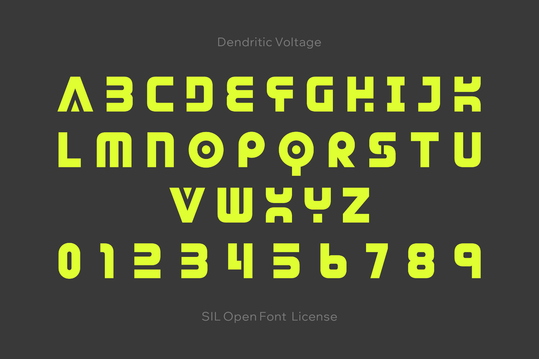 Dendritic Voltage - Sci-Fi Alien Font