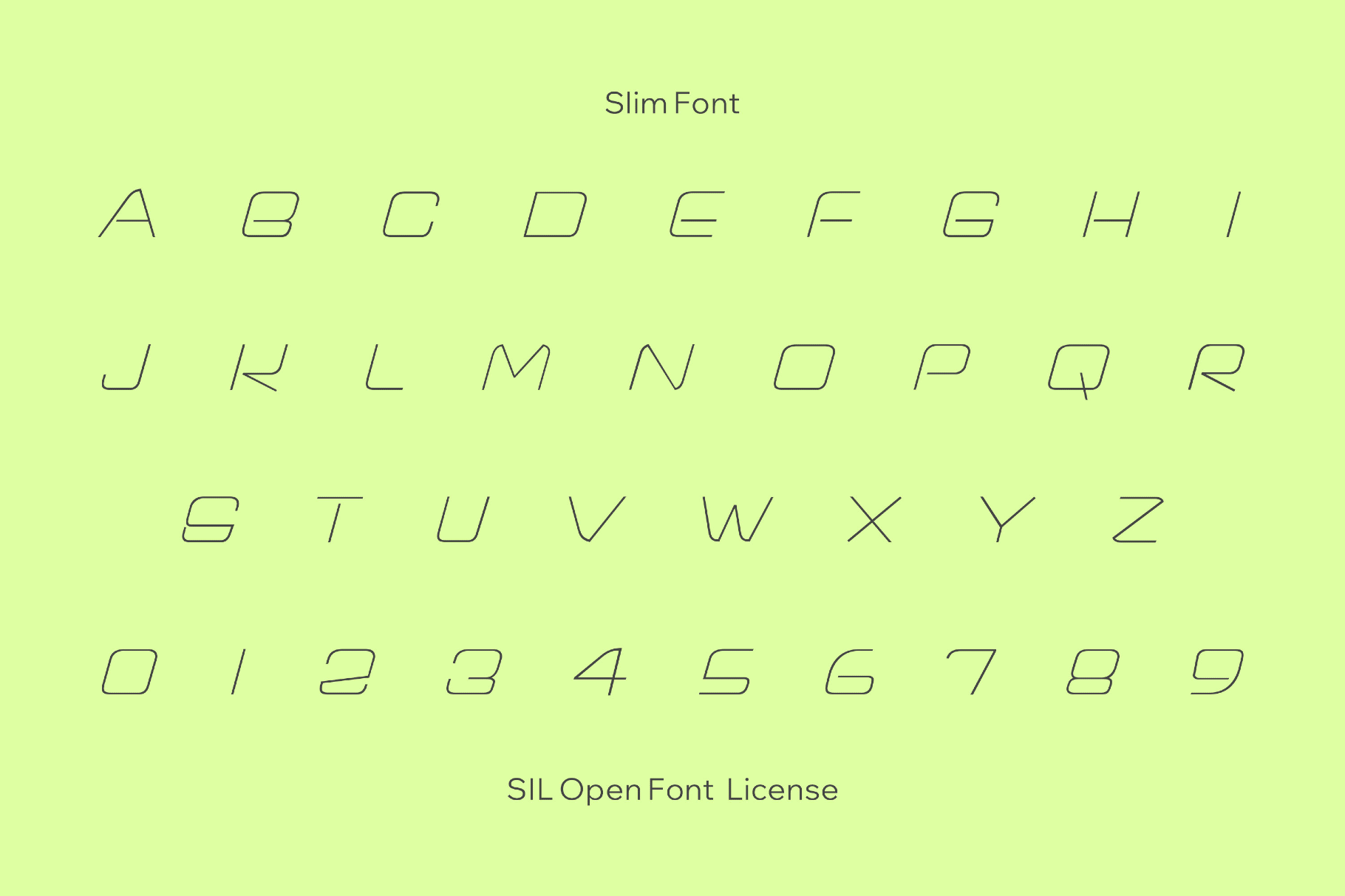 Slim Tech Font
