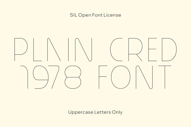 Plain Cred 1978 Font