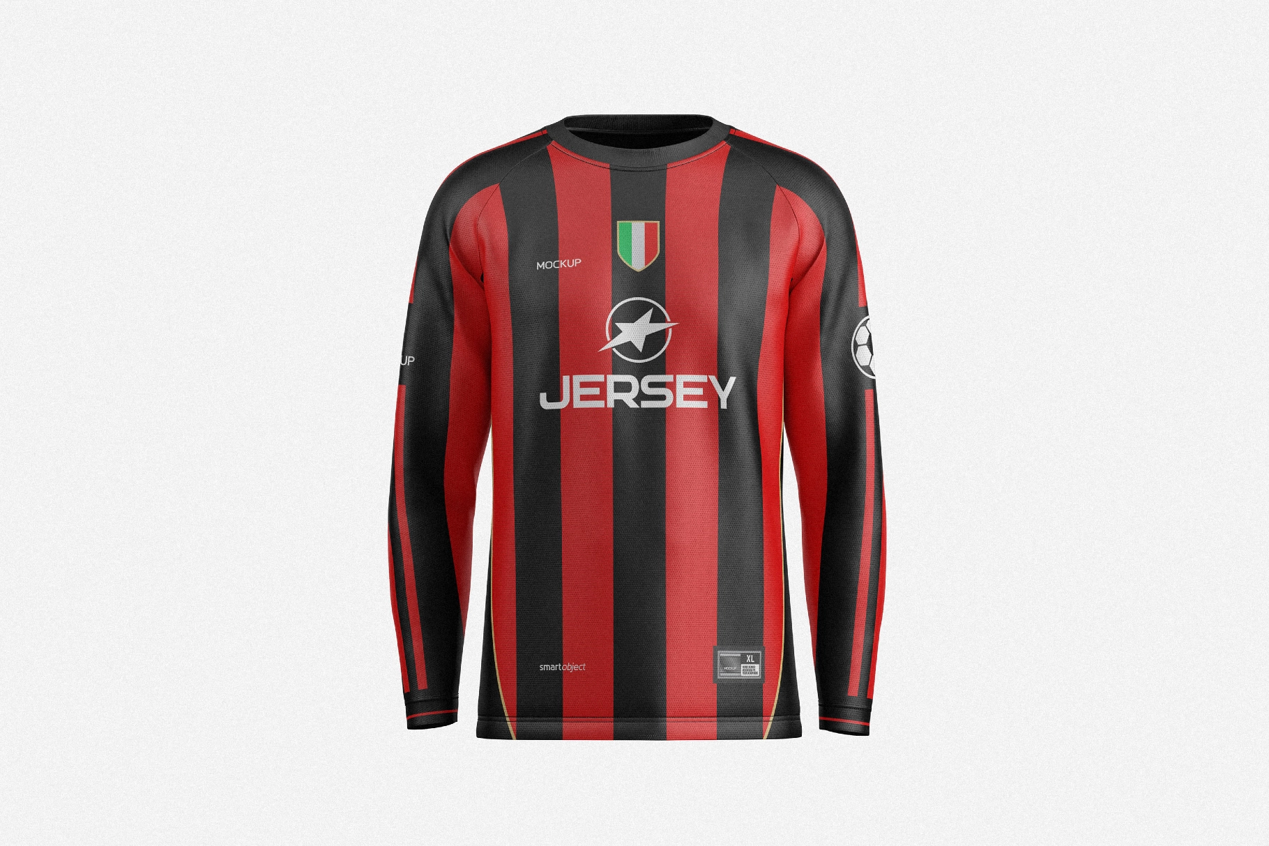 Long Sleeve Soccer Jersey Mockup