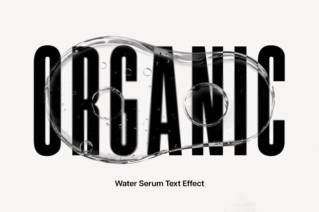 Water Serum Text Effect