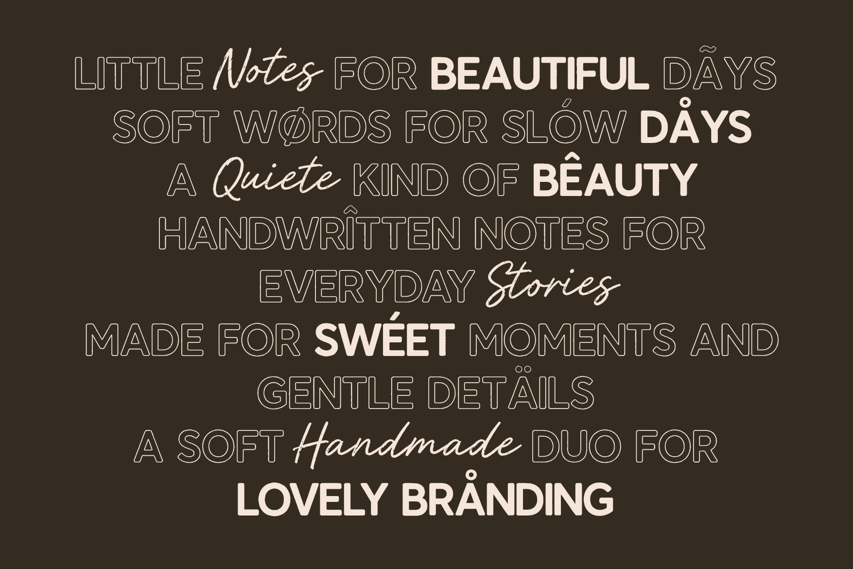 Serene Notes – Handmade Font Duo