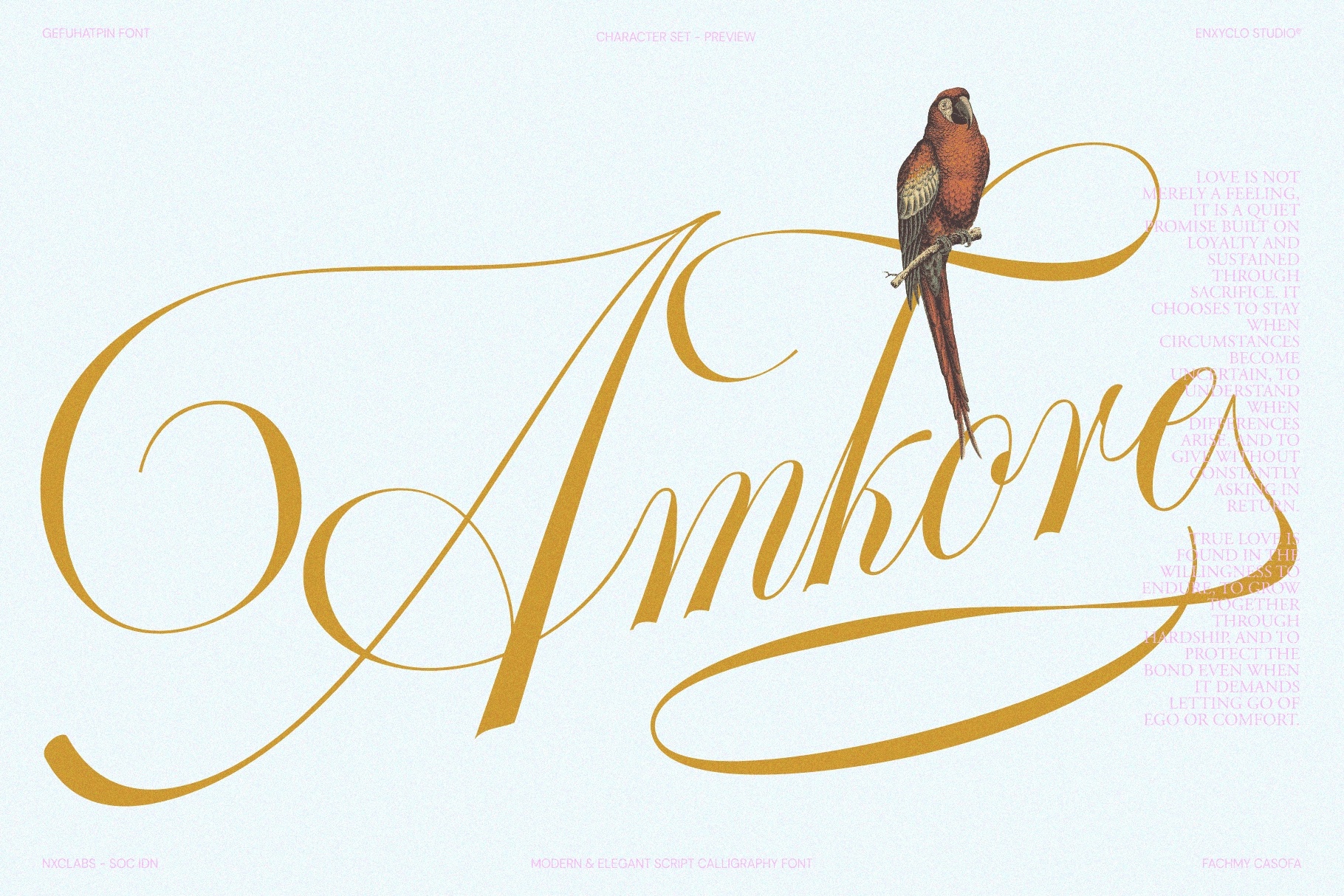 GEFUHATPIN — Elegant Calligraphy Font