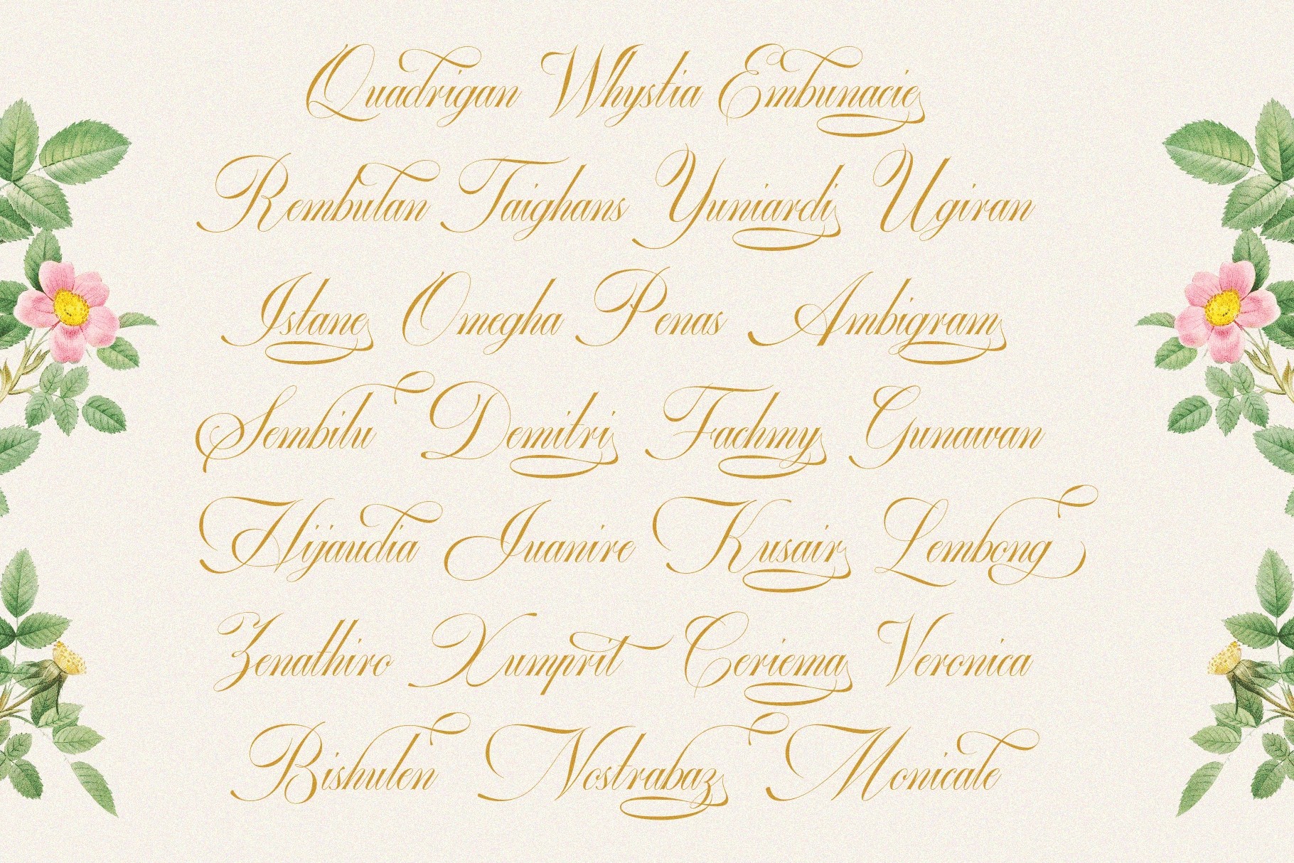 GEFUHATPIN — Elegant Calligraphy Font