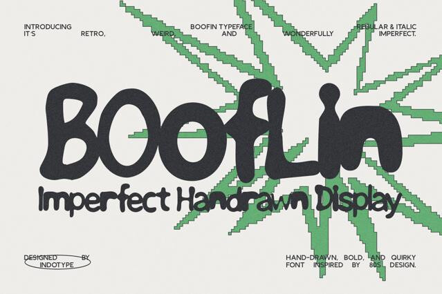 Booflin - Imperfect Hand Drawn Display Font