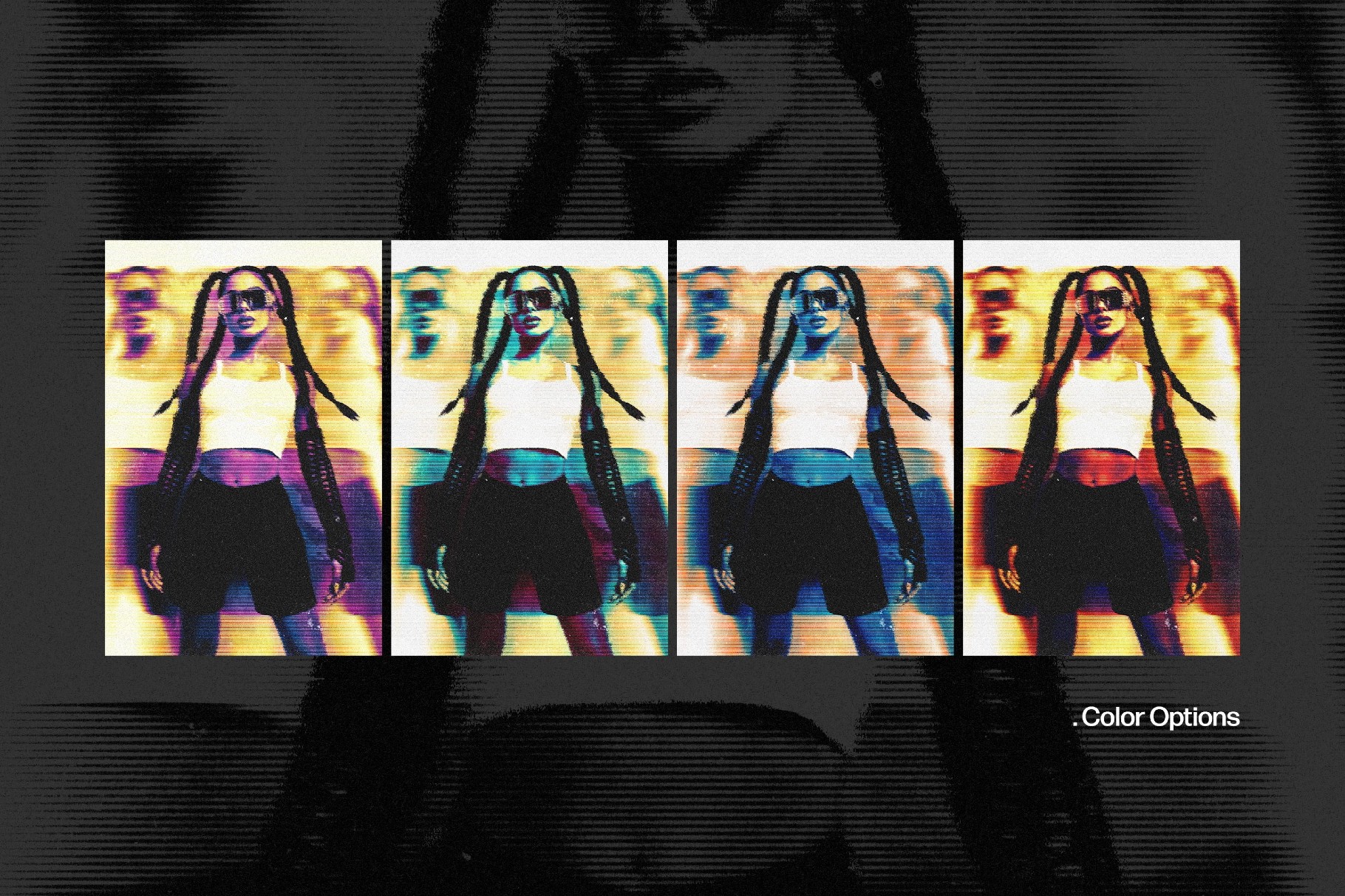 CRT Split Glitch Photo Effect