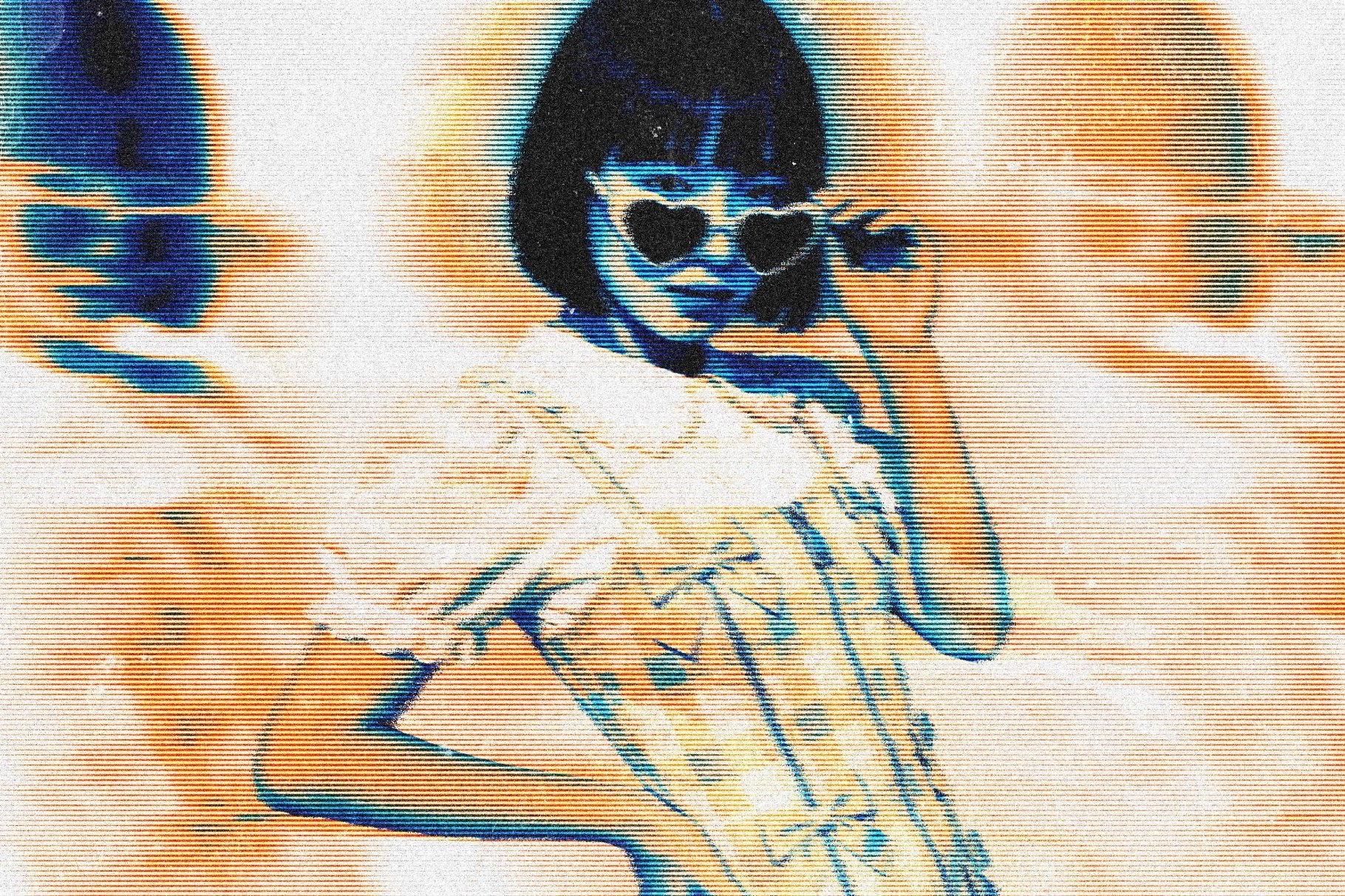 CRT Split Glitch Photo Effect