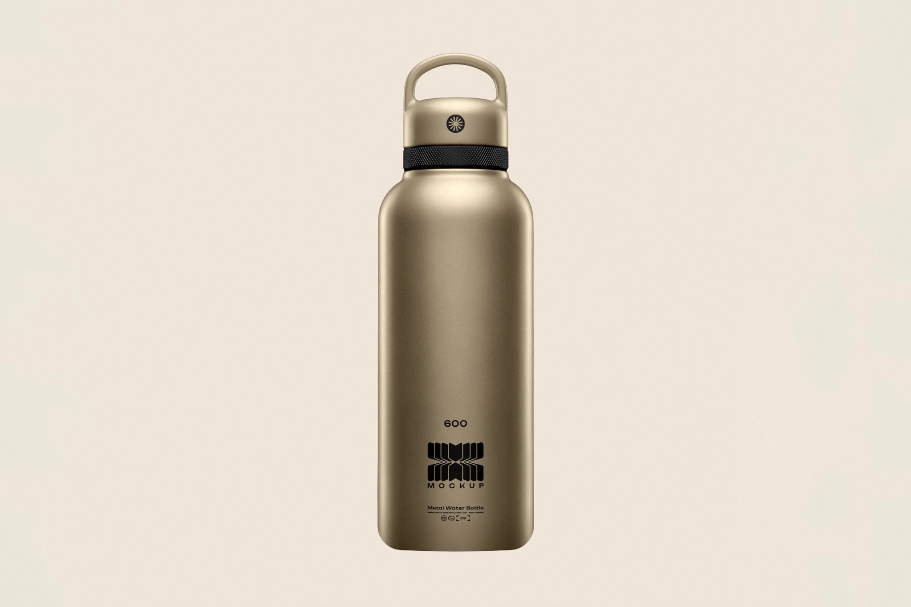 Reusable Metal Water Bottle Mockup