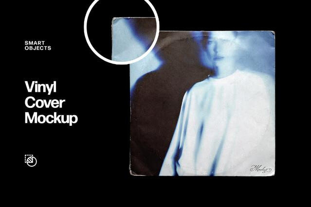 Damaged Vinyl Cover Mockup