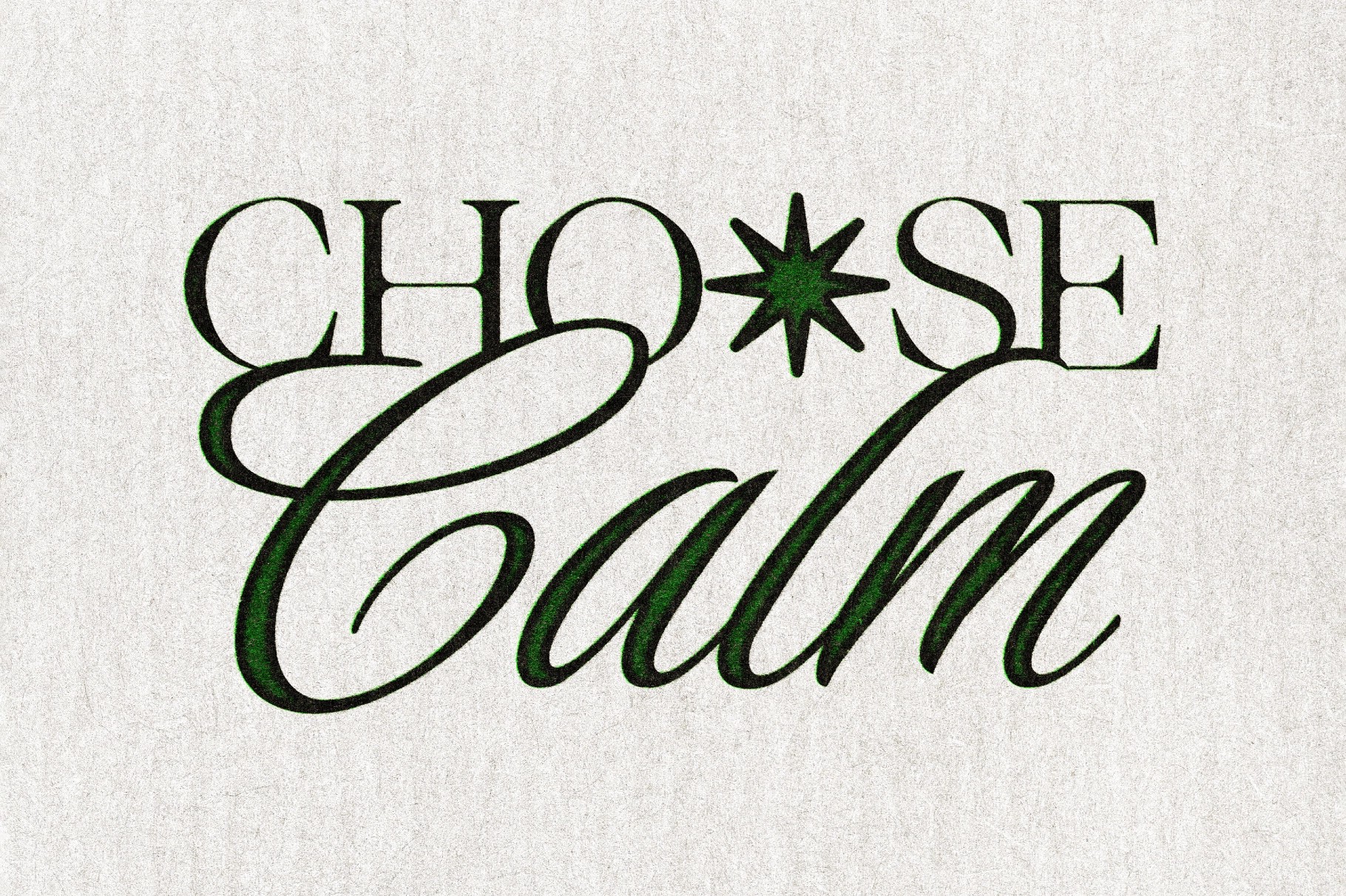 Green Stamp Print Effect