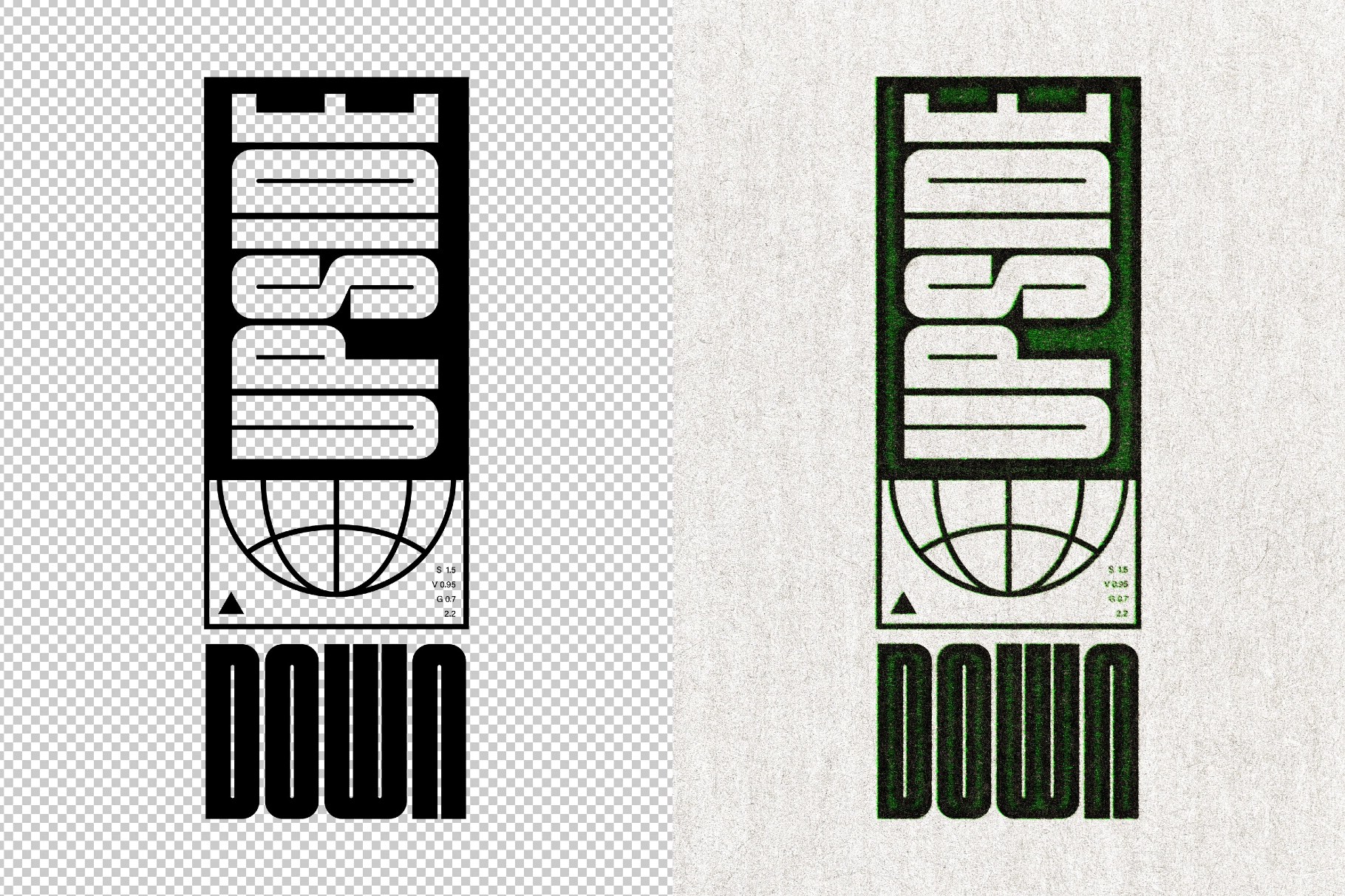 Green Stamp Print Effect
