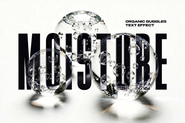 Organic Bubble Text Effect