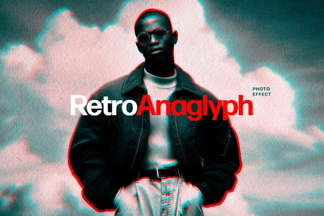Retro Anaglyph Photo Effect