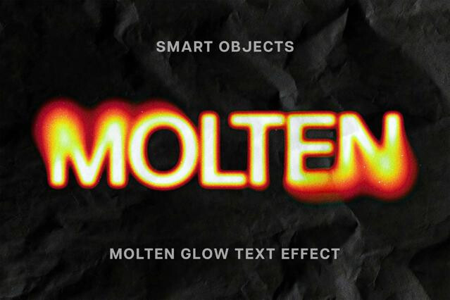 Molten Glow Text Effect