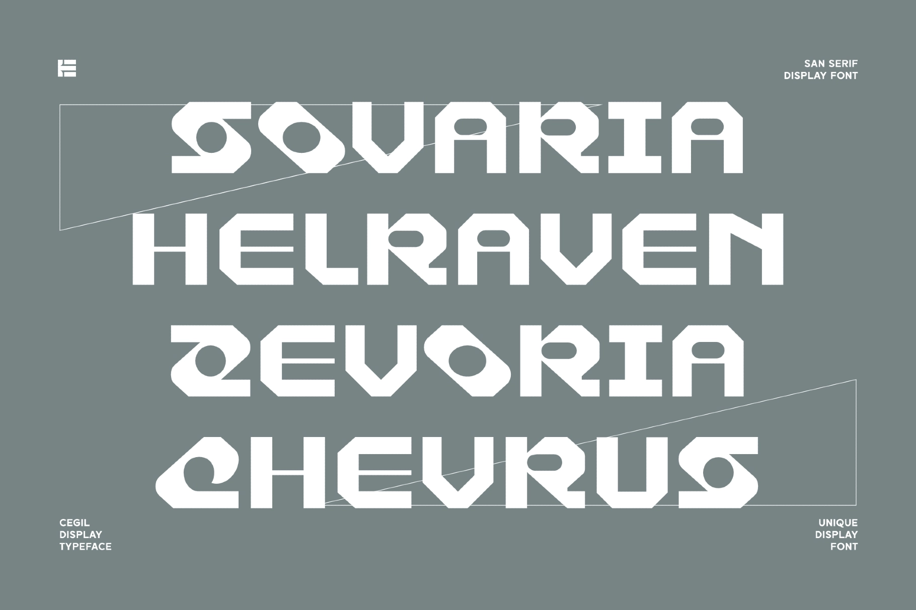 Cegil - Geometric Display Typeface