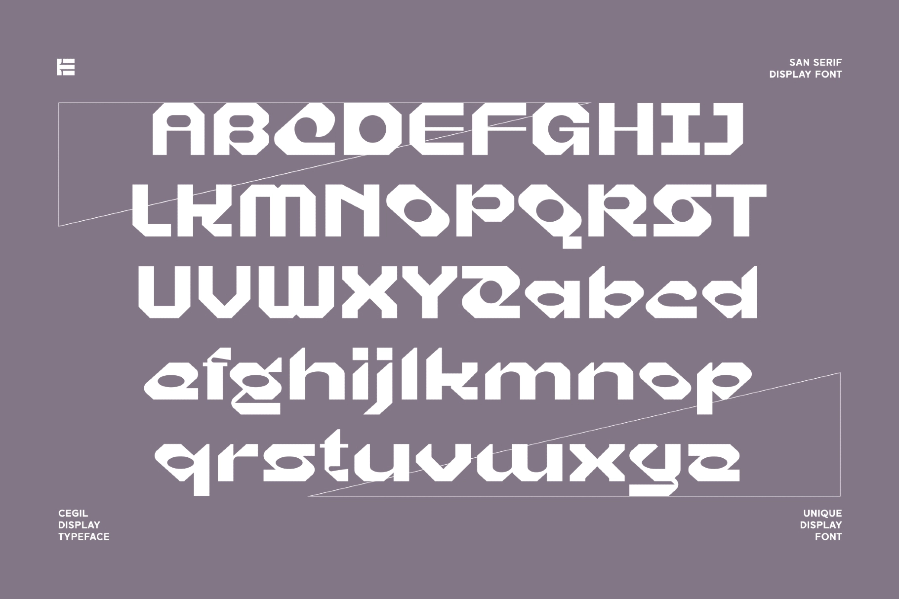 Cegil - Geometric Display Typeface