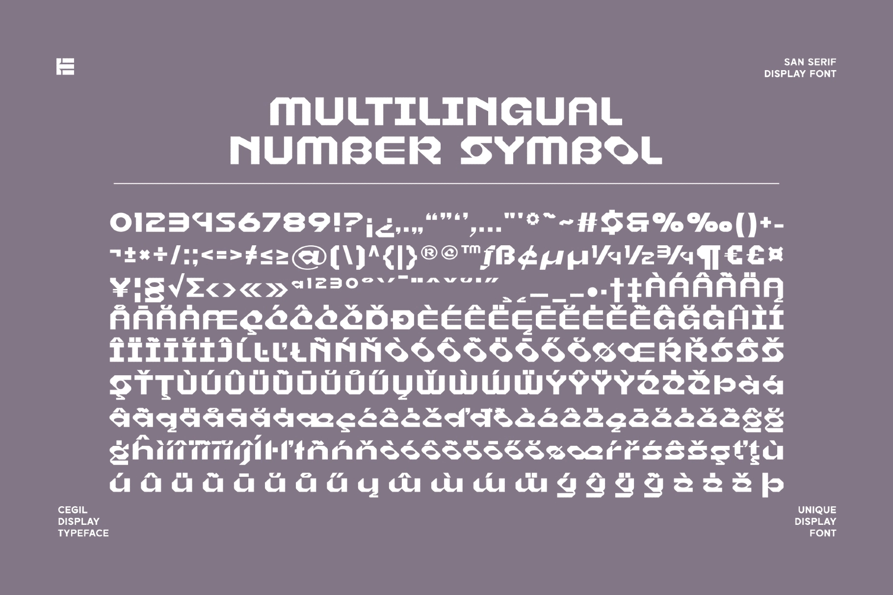 Cegil - Geometric Display Typeface