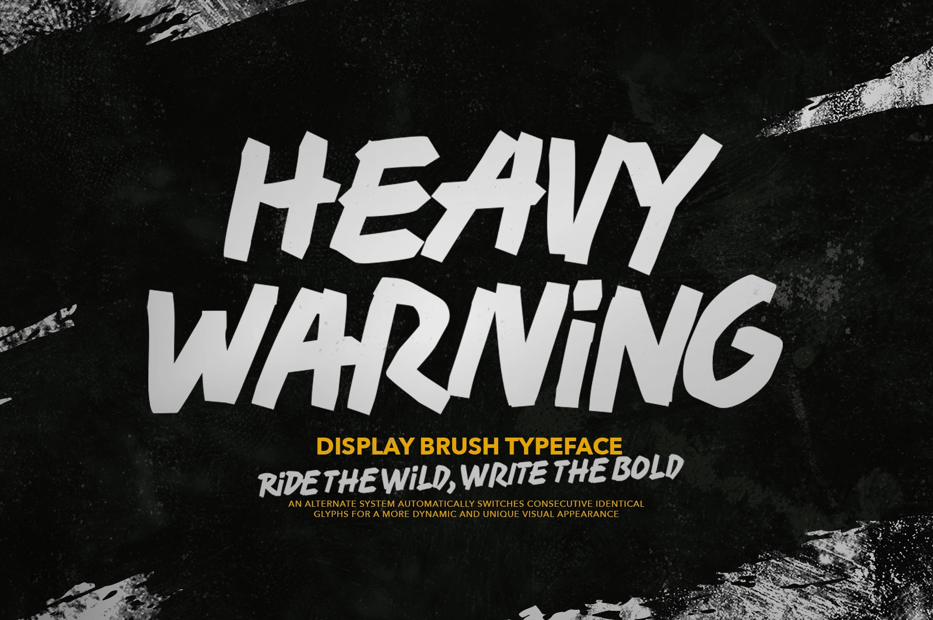 Heavy Warning - Bold Brush Display Font