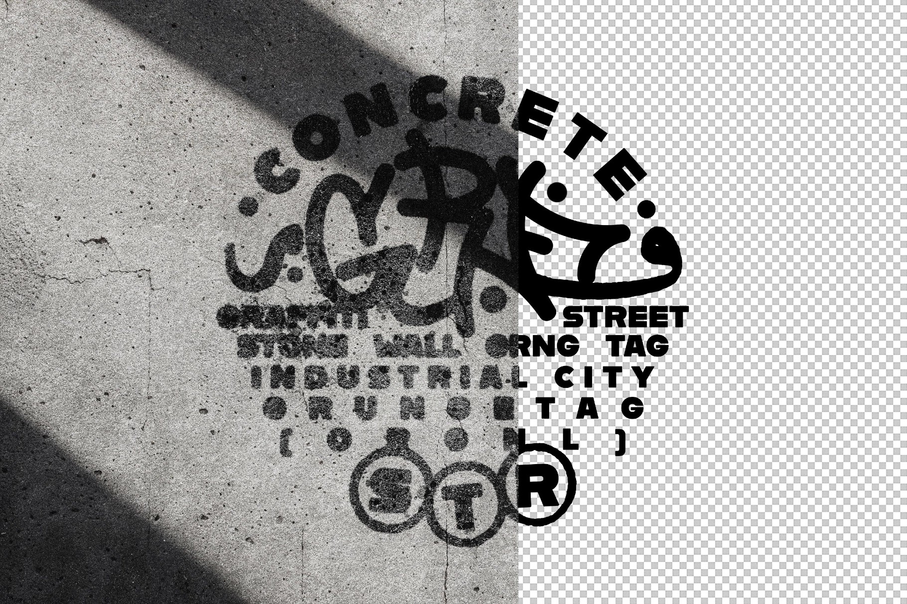 Grunge Street Concrete Text Effect