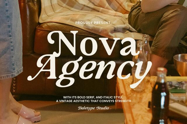 Nova Agency - Bold Retro Serif Font