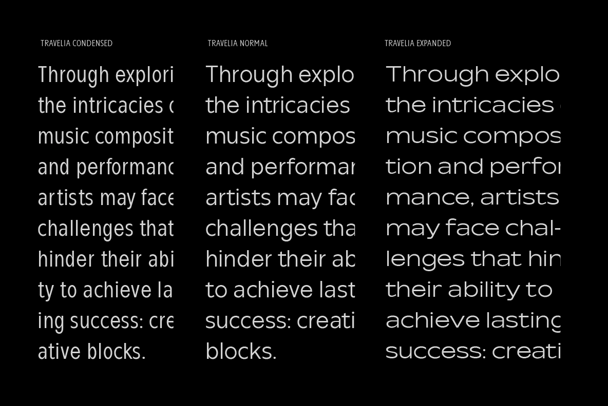 Travelia - Modern Sans Serif Font Family