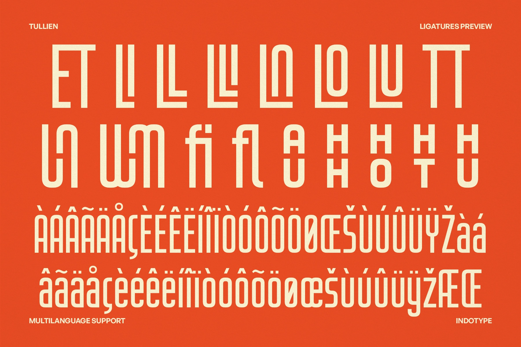Tullien - Bold Geometric Display Font