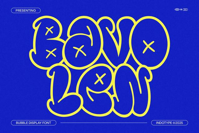 Bavolen - Bubble Graffiti Display Font