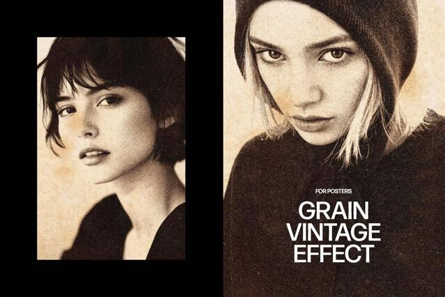 Grain Vintage Poster Photo Effect