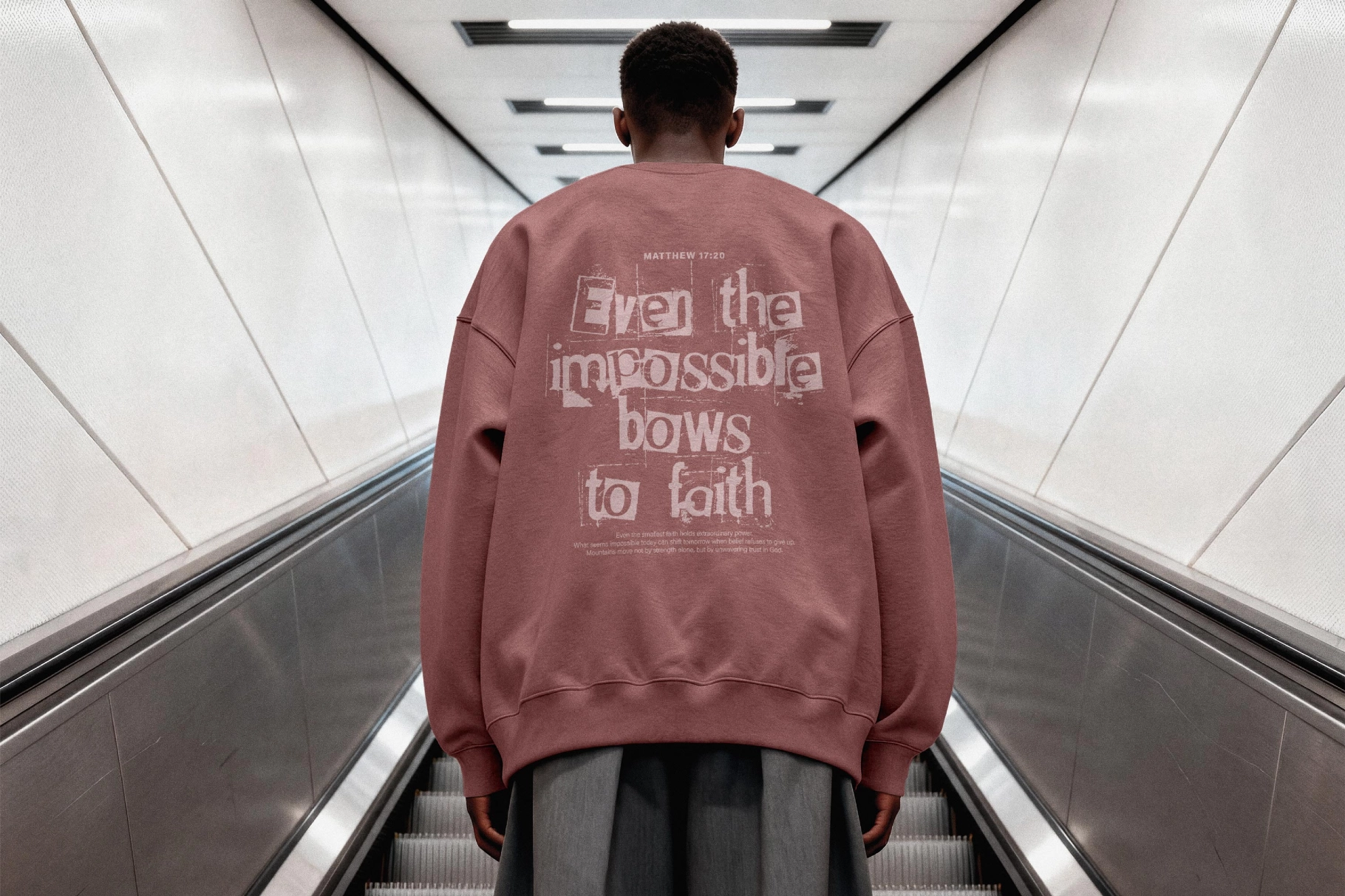 Urban Sweatshirt Mockup Back View