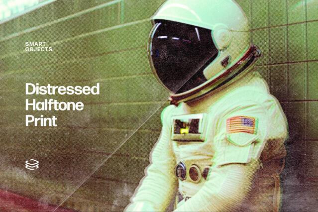Distressed Halftone Print