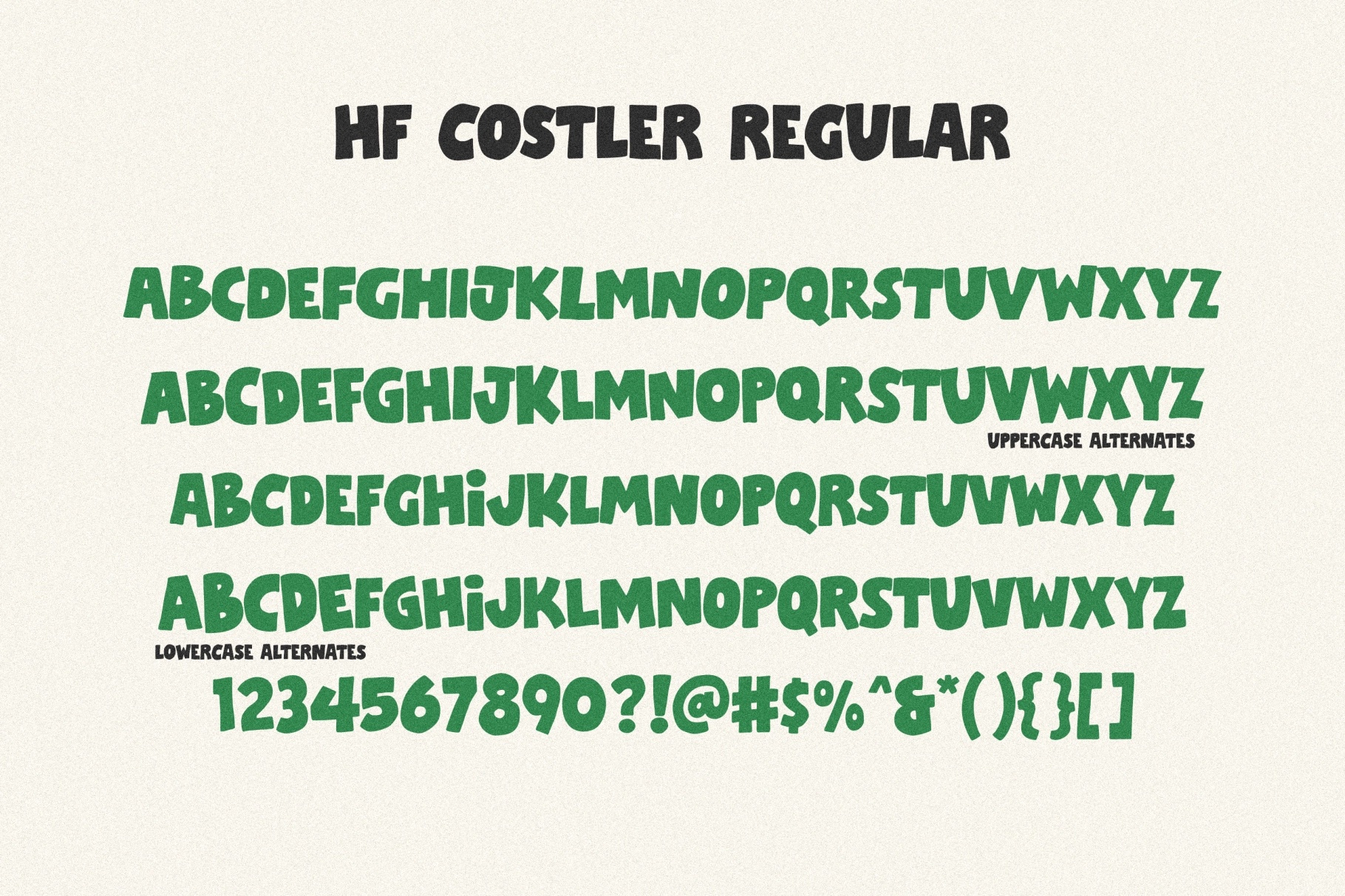 HF Costler - Hand Drawn Font Pack