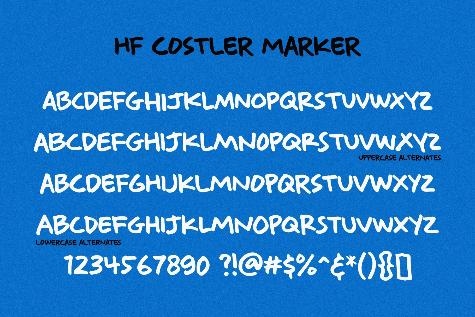 HF Costler - Hand Drawn Font Pack