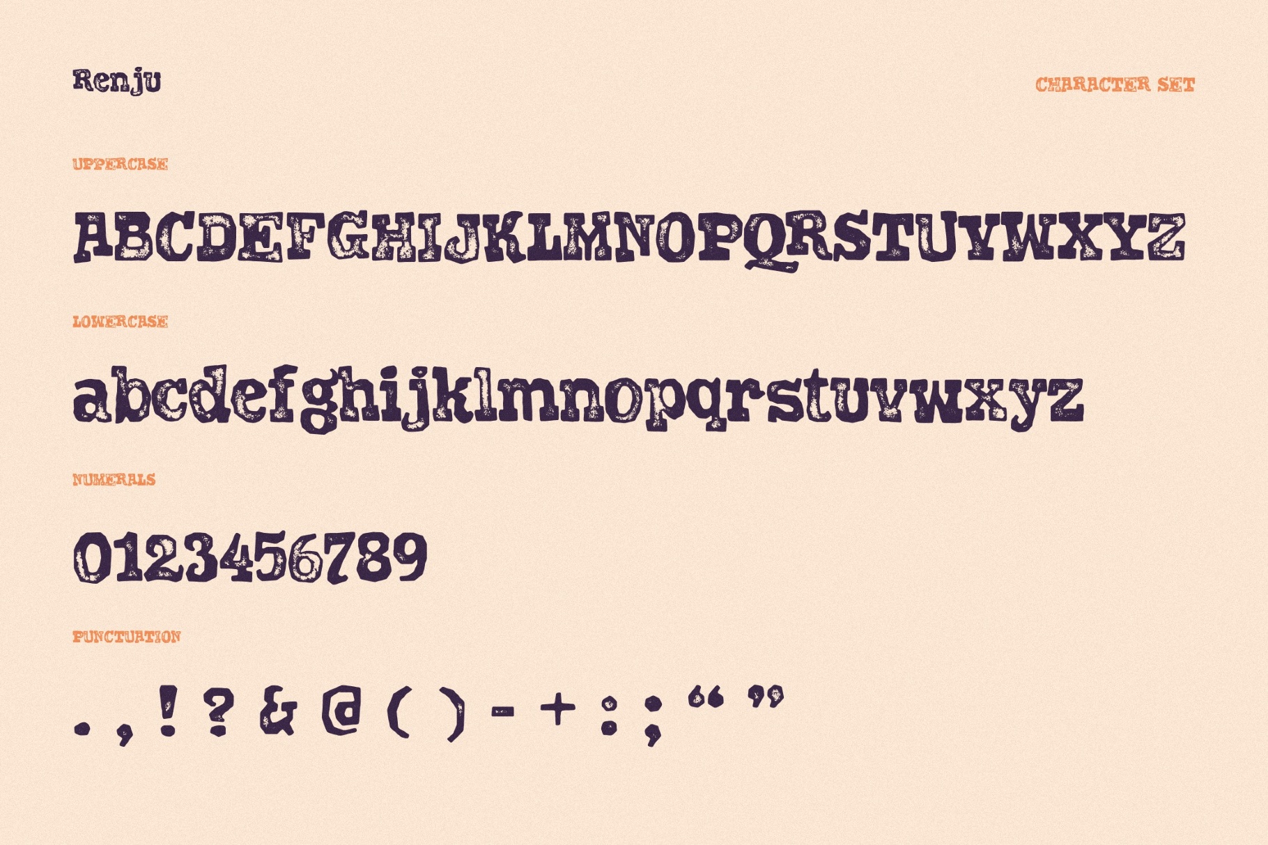 Renju Grunge-Style Font