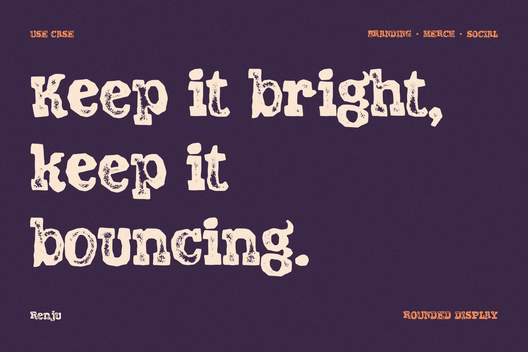 Renju Grunge-Style Font