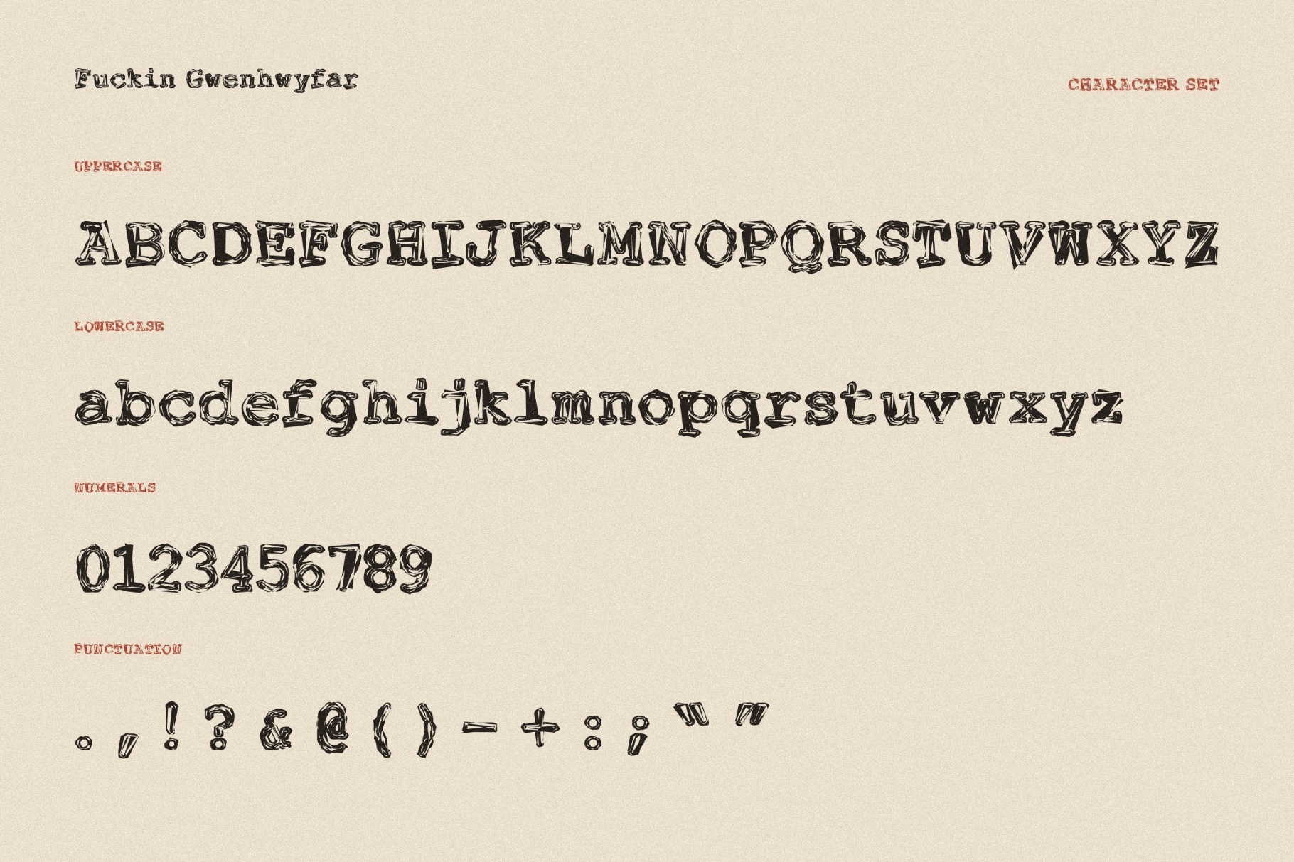 Fuckin Gwenhwyfar - Grunge Typewriter Font
