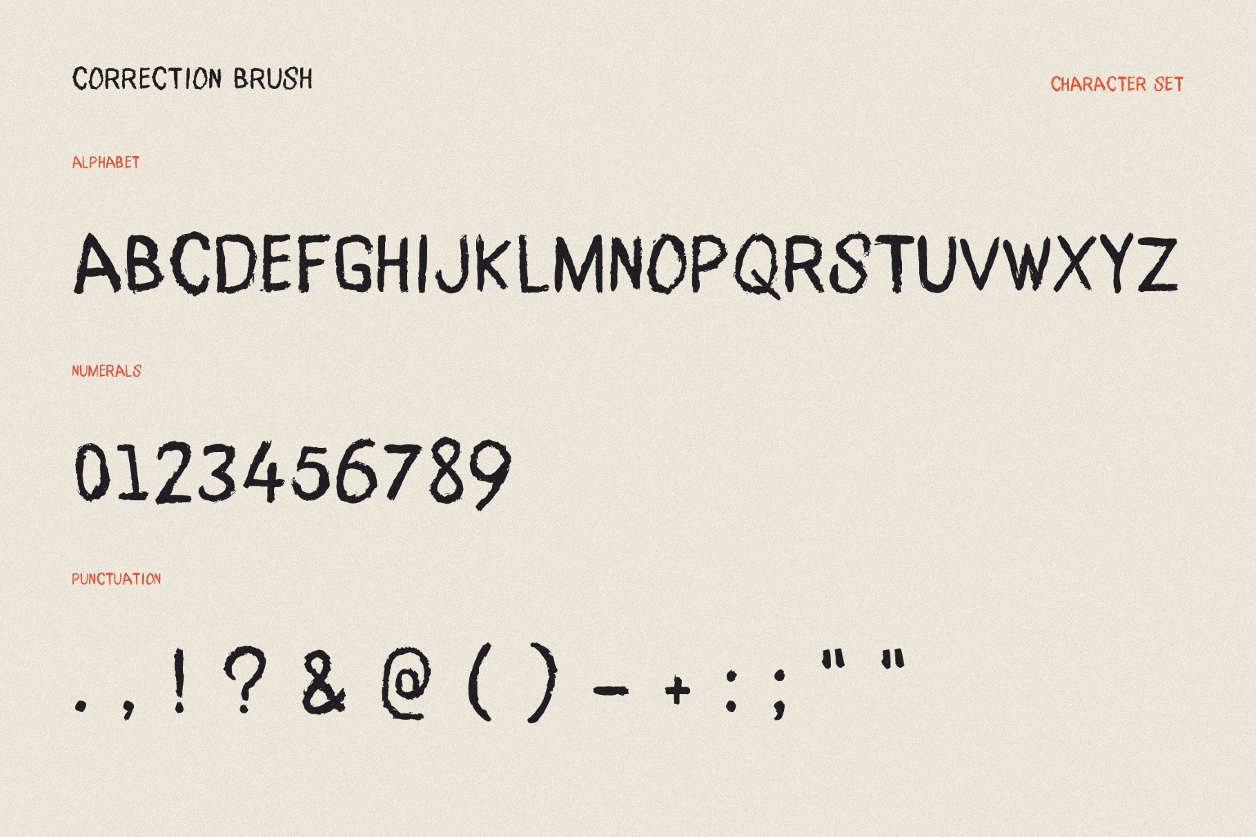 Correction Brush Font