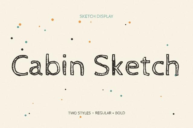 Cabin Sketch Font
