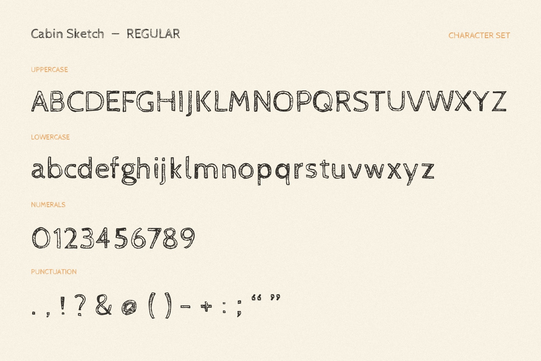 Cabin Sketch Font
