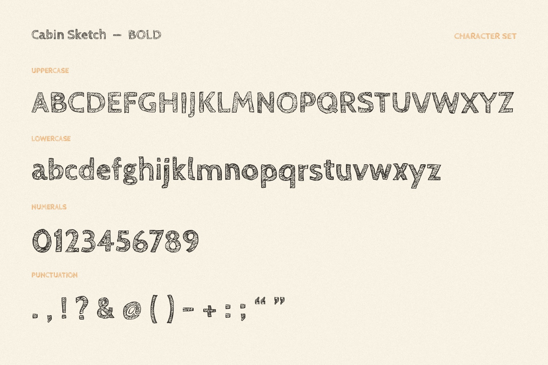 Cabin Sketch Font