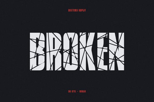 Broken Glass Font