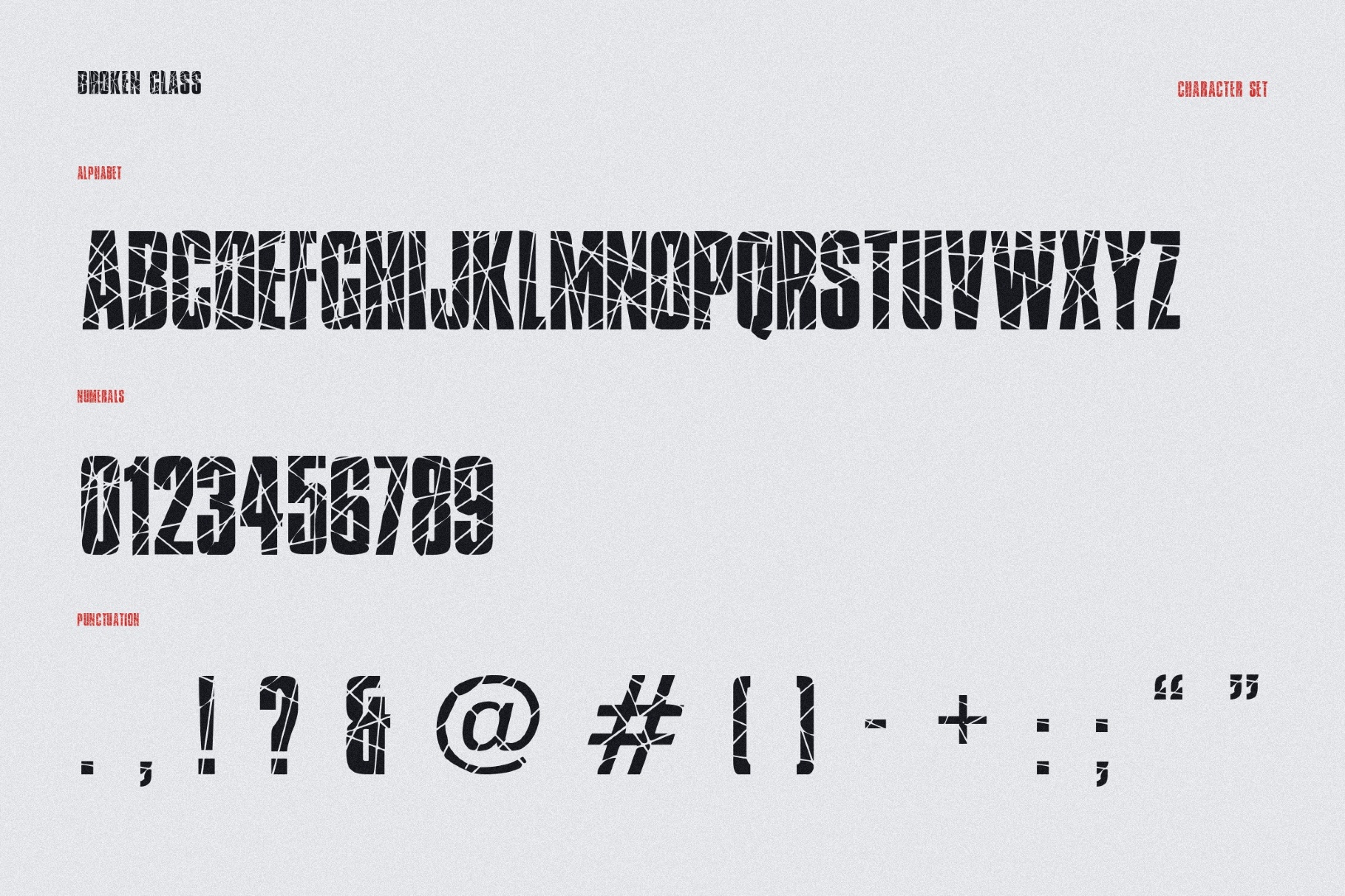 Broken Glass Font