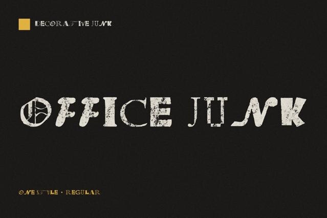 Office Junk - Grunge Poster Font
