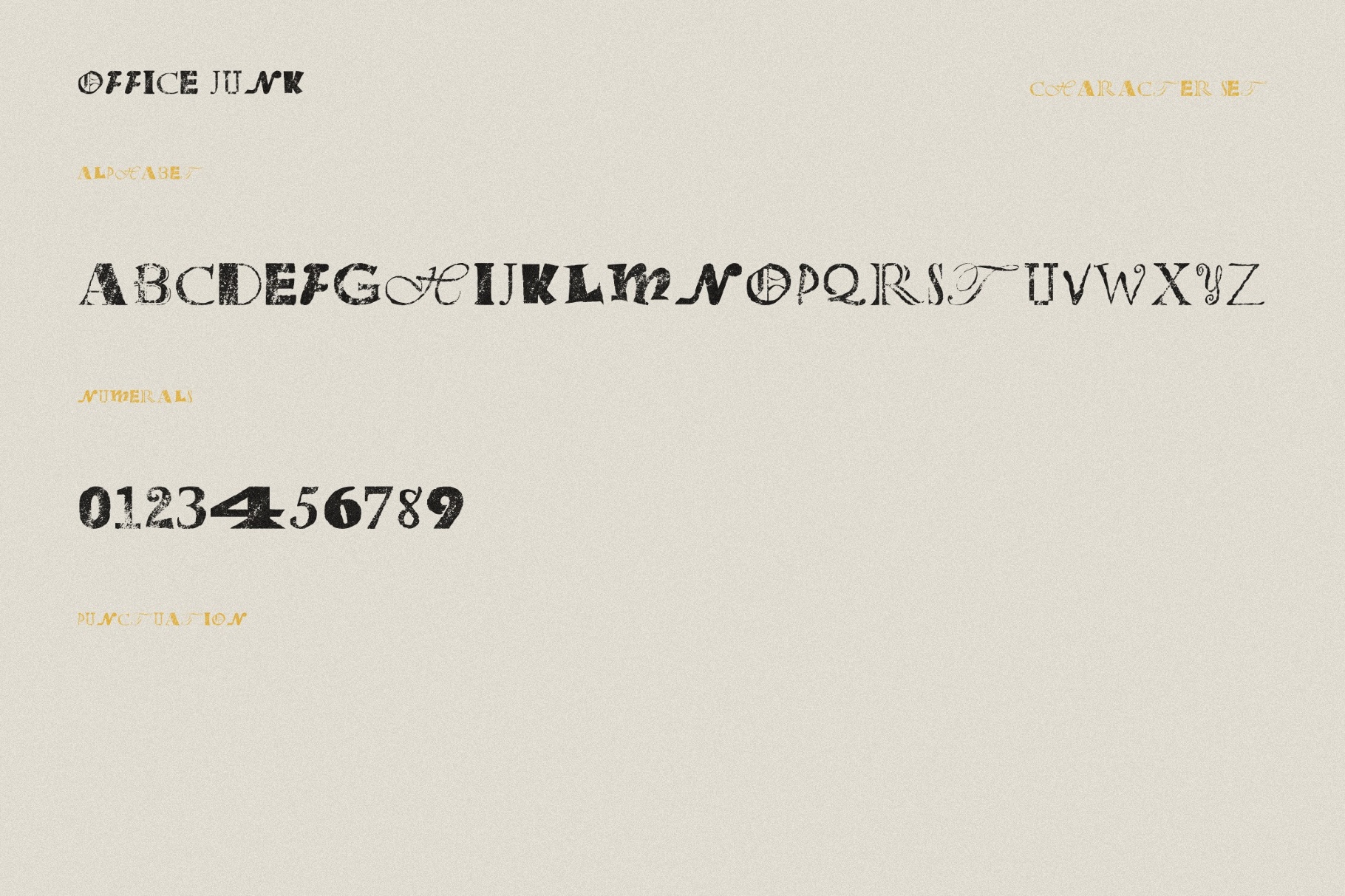 Office Junk - Grunge Poster Font