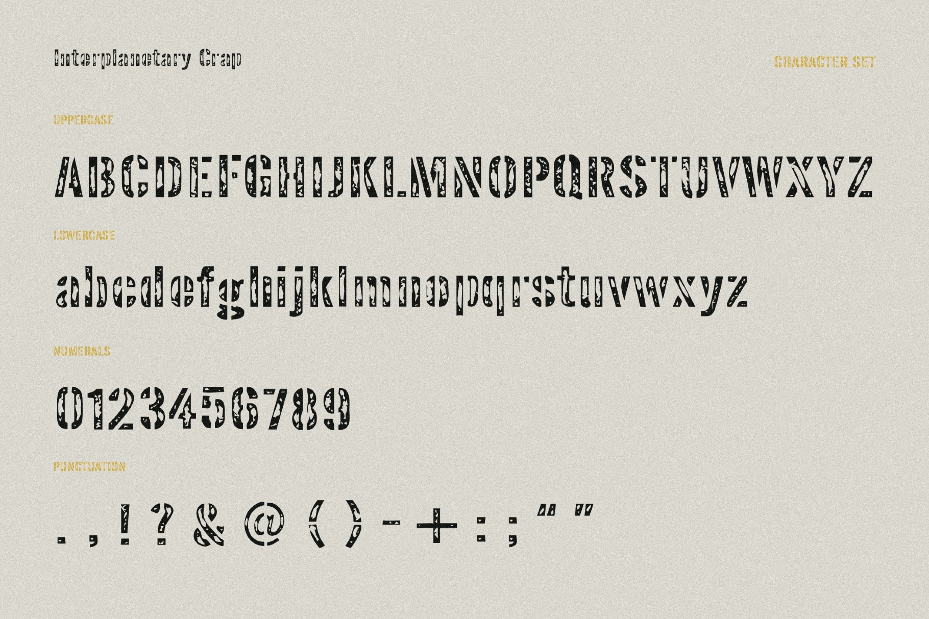 Interplanetary Crap - Grunge Military Font