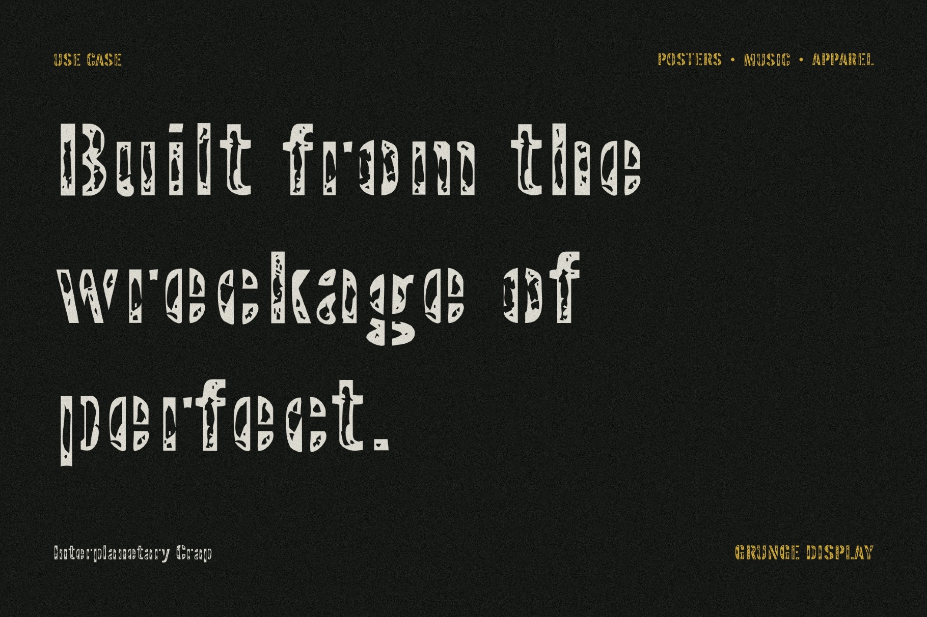 Interplanetary Crap - Grunge Military Font