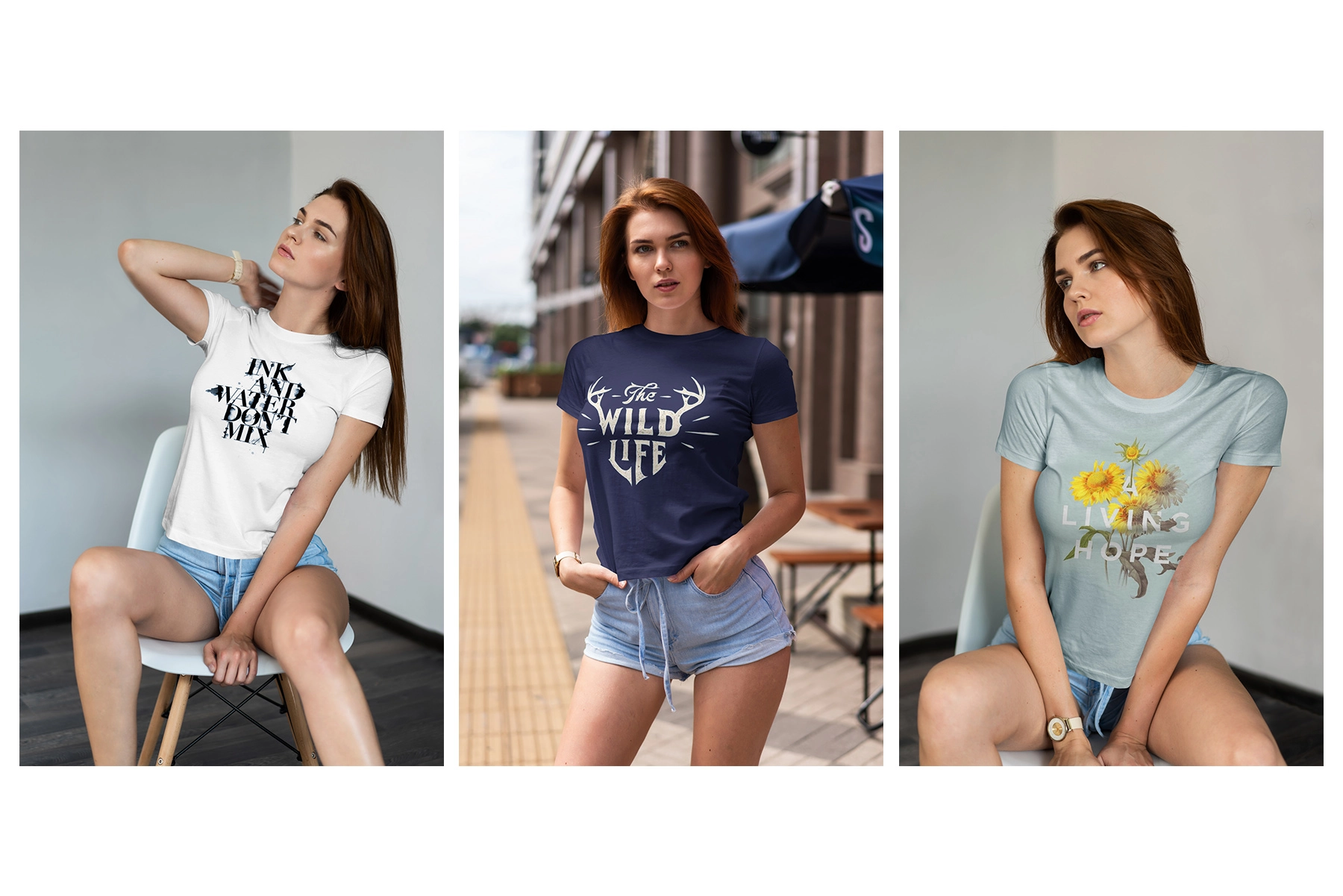 Women T-Shirt Mockup Bundle